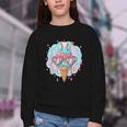 Baseball Ice Cream Heart Sunglasses Youth Boys Valentine Youth Crewneck Sweatshirt