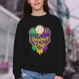 Baseball Ice Cream Respect The Drip Mardi Gras Carnival Boys Youth Crewneck Sweatshirt Baseball Ice Cream Respect The Drip Mardi Gras Carnival Boys Youth Crewneck Sweatshirt