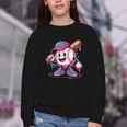 Baseball Ice Cream Shirt Cool Baseball Drip For Boys Youth Crewneck Sweatshirt