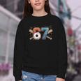 Baseball Lover Drip Number 67 Player 67th Birthday Meme Youth Crewneck Sweatshirt