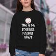 This Is My Baseball Pajama Shirt For Players Teens Boys Girl Youth Crewneck Sweatshirt