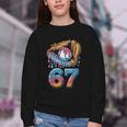 Baseball Player 67 Number 67th Sports Ice Cream Drip Youth Crewneck Sweatshirt Baseball Player 67 Number 67th Sports Ice Cream Drip Youth Crewneck Sweatshirt