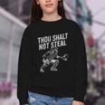 Baseball Player Catcher Thou Shalt Not Steal Coach Baseball Youth Crewneck Sweatshirt Baseball Player Catcher Thou Shalt Not Steal Coach Baseball Youth Crewneck Sweatshirt