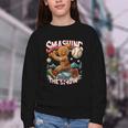 Baseball Player Christmas Gingerbread Smashing Through Snow Youth Crewneck Sweatshirt Baseball Player Christmas Gingerbread Smashing Through Snow Youth Crewneck Sweatshirt