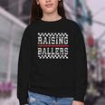 Baseball Player Raising Ballers Game Day Respect The Drip Youth Crewneck Sweatshirt Baseball Player Raising Ballers Game Day Respect The Drip Youth Crewneck Sweatshirt