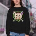 Baseball Pumpkin Halloween Baseball Drip Spooky Halloween Youth Crewneck Sweatshirt