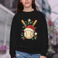 Baseball Santa Christmas Ball Baseball Lover Player Boys Youth Crewneck Sweatshirt Baseball Santa Christmas Ball Baseball Lover Player Boys Youth Crewneck Sweatshirt