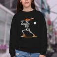 Baseball Skeleton Spooky Boys Halloween Baseball Player Youth Crewneck Sweatshirt Baseball Skeleton Spooky Boys Halloween Baseball Player Youth Crewneck Sweatshirt