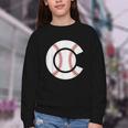 Baseball Sport Player Graphic Monogram Initial Letter C Youth Crewneck Sweatshirt Baseball Sport Player Graphic Monogram Initial Letter C Youth Crewneck Sweatshirt