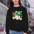Baseball St Patricks Day Lucky Baseball Player Shamrock Youth Crewneck Sweatshirt Baseball St Patricks Day Lucky Baseball Player Shamrock Youth Crewneck Sweatshirt
