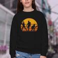 Baseball Tee Sunset Silhouette Players Men Women Kids Youth Crewneck Sweatshirt