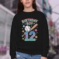 Birthday Boy 12th Birthday Baseball Youth Crewneck Sweatshirt Birthday Boy 12th Birthday Baseball Youth Crewneck Sweatshirt