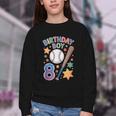Birthday Boy 8th Birthday Baseball Youth Crewneck Sweatshirt