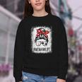 Bleached Memaw Life Soccer Messy Bun Baseball Game Day Youth Crewneck Sweatshirt Bleached Memaw Life Soccer Messy Bun Baseball Game Day Youth Crewneck Sweatshirt