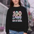 Boys Kids 100 Drippy Days Of School Baseball Drip Ice Cream Youth Crewneck Sweatshirt