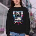 Bruh It's My 100 Days Of School Baseball Ice Cream Drip Boys Youth Crewneck Sweatshirt Bruh It's My 100 Days Of School Baseball Ice Cream Drip Boys Youth Crewneck Sweatshirt