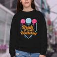 Bruh It's My Birthday Ice Cream Drip Baseball Birthday Youth Crewneck Sweatshirt Bruh It's My Birthday Ice Cream Drip Baseball Birthday Youth Crewneck Sweatshirt