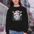 Christmas Baseball Boy Youth Kid Men Santa Hat Xmas Baseball Youth Crewneck Sweatshirt