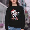 Christmas Baseball Ice Cream Dripping Santa Baseball Drip Youth Crewneck Sweatshirt
