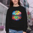 Colorful Baseball Field Home Run Baseball Player Fans Youth Crewneck Sweatshirt Colorful Baseball Field Home Run Baseball Player Fans Youth Crewneck Sweatshirt
