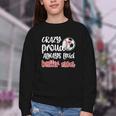 Crazy Proud Soccer Baseball Player Mom Ball Mother Youth Crewneck Sweatshirt