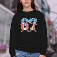 Dabbing Baseball Ice Cream Drip Number 67 Birthday Party Youth Crewneck Sweatshirt Dabbing Baseball Ice Cream Drip Number 67 Birthday Party Youth Crewneck Sweatshirt