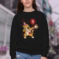 Dabbing Cool Cat Baseball 5th Birthday Youth Crewneck Sweatshirt Dabbing Cool Cat Baseball 5th Birthday Youth Crewneck Sweatshirt
