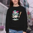 Dripping Baseball Baseball Lover Player Baseballer Youth Crewneck Sweatshirt