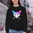 Dripping Baseball Pocket Respect The Drip Boys Baseball Youth Crewneck Sweatshirt