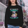 My Favorite Baseball Player Calls Me Dad Ice Cream Drip Youth Crewneck Sweatshirt My Favorite Baseball Player Calls Me Dad Ice Cream Drip Youth Crewneck Sweatshirt