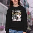 My Favorite Player Calls Me Granna Baseball Leopard Youth Crewneck Sweatshirt