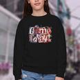 Game Day Baseball Leopard Coquette Bow Mama Mom Sister Youth Crewneck Sweatshirt