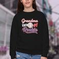 Grandparent Grandma Of The 1 Rookie Baseball Youth Crewneck Sweatshirt