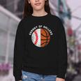 Granny Of Ballers Baseball Basketball Grandma Granny Youth Crewneck Sweatshirt