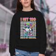 I Hit 100 Days Of School Baseball Ice Cram Drip 100th Boys Youth Crewneck Sweatshirt