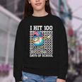 I Hit 100 Days Of School Baseball Ice Cream Drip Boys Girls Youth Crewneck Sweatshirt