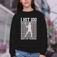I Hit 100 Days Of School Boys Kids 100th Day Balls Baseball Youth Crewneck Sweatshirt I Hit 100 Days Of School Boys Kids 100th Day Balls Baseball Youth Crewneck Sweatshirt