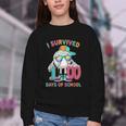 HUGvyn I Survived 100 Days Of School Baseball 6 7 Ice Cream Youth Crewneck Sweatshirt HUGvyn I Survived 100 Days Of School Baseball 6 7 Ice Cream Youth Crewneck Sweatshirt