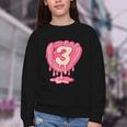 Ice Cream Baseball Glove 3rd Birthday Edition Youth Crewneck Sweatshirt Ice Cream Baseball Glove 3rd Birthday Edition Youth Crewneck Sweatshirt