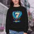 Ice Cream Baseball Glove 7th Birthday Edition Youth Crewneck Sweatshirt Ice Cream Baseball Glove 7th Birthday Edition Youth Crewneck Sweatshirt