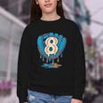 Ice Cream Baseball Glove 8th Birthday Edition Youth Crewneck Sweatshirt Ice Cream Baseball Glove 8th Birthday Edition Youth Crewneck Sweatshirt