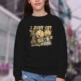I Just Hit 100 Days Of School Baseball Teacher Student Retro Youth Crewneck Sweatshirt