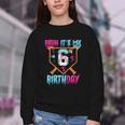 Kids Baseball Drip Bruh It's My 6th Birthday Boy Ice Cream Drip Youth Crewneck Sweatshirt Kids Baseball Drip Bruh It's My 6th Birthday Boy Ice Cream Drip Youth Crewneck Sweatshirt