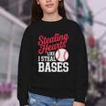 Kids Stealing Hearts Cute Baseball Boys Youth Crewneck Sweatshirt