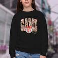 Leopard Checkered Game Day Baseball Coquette Bow Women Girls Youth Crewneck Sweatshirt Leopard Checkered Game Day Baseball Coquette Bow Women Girls Youth Crewneck Sweatshirt