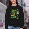 Leprechaun Playing Baseball Happy St Patricks Day Men Boys Youth Crewneck Sweatshirt