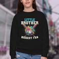 Little Brother Biggest Fan Baseball Cream Drip Crossed Bats Youth Crewneck Sweatshirt Little Brother Biggest Fan Baseball Cream Drip Crossed Bats Youth Crewneck Sweatshirt