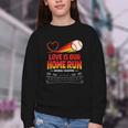 Love Is Our Home Run Baseball Valentine Couple Youth Crewneck Sweatshirt Love Is Our Home Run Baseball Valentine Couple Youth Crewneck Sweatshirt