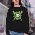 Lucky Shamrock Baseball Gloves Drip St Patrick's Day Boys Youth Crewneck Sweatshirt Lucky Shamrock Baseball Gloves Drip St Patrick's Day Boys Youth Crewneck Sweatshirt