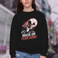 Mask On Fear Gone Baseball Catcher Softball Youth Crewneck Sweatshirt Mask On Fear Gone Baseball Catcher Softball Youth Crewneck Sweatshirt